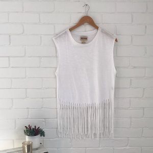 Anthropologie Pepin Fringe Muscle Tank